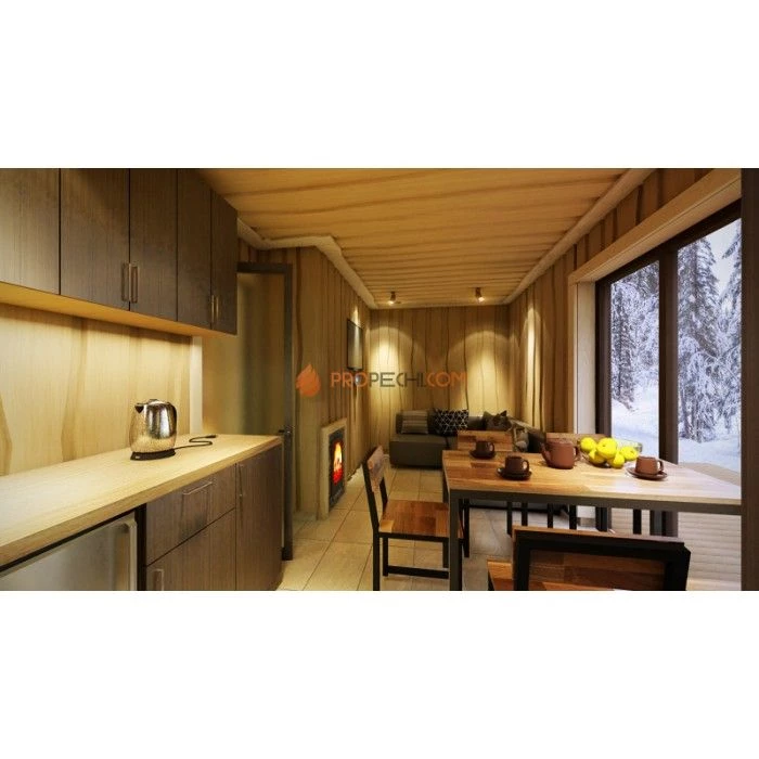 Каркасная двухмодульная баня Woodson 6х5 (утепление 150)