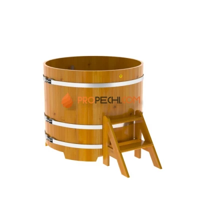 Купель BentWood круглая из натуральной лиственницы d=1,17 Рустик