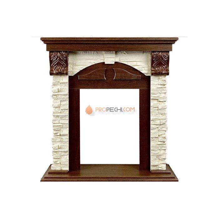 Каминокомплект Royal Flame Dublin (Разборный) - Орех каньон / Сланец с очагом Aspen Gold