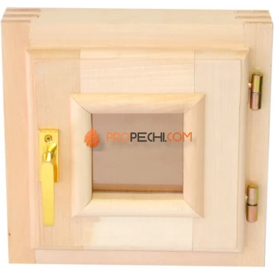 Окно из липы 300х300 мм