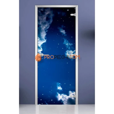 Стеклянная межкомнатная дверь DoorWood с фотопечатью Space-06, 2000х800 мм