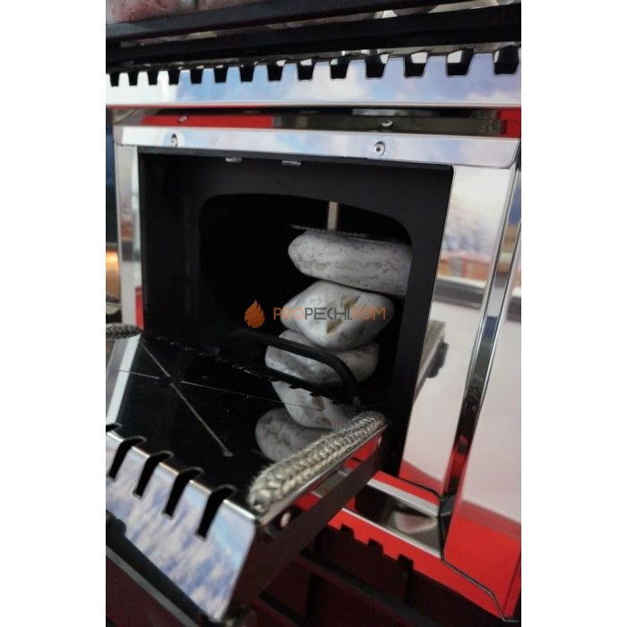 Дровяная печь для бани Ермак 50 Сетка PRO