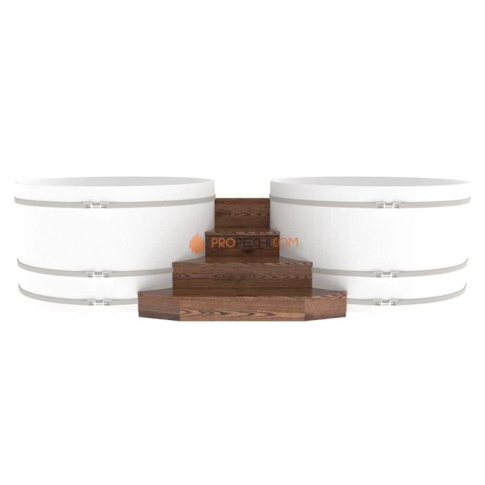 Подиум BentWood на 2 купели D 2,1 из мореной лиственницы