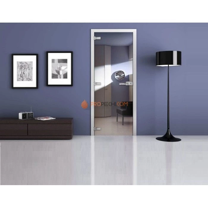 Стеклянная межкомнатная дверь DoorWood прозрачное полотно, 2000х600 мм