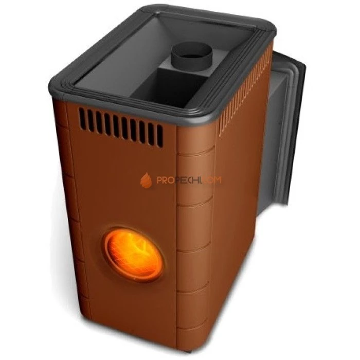 Печь для бани Термофор Аврора Inox Витра Иллюминатор терракота