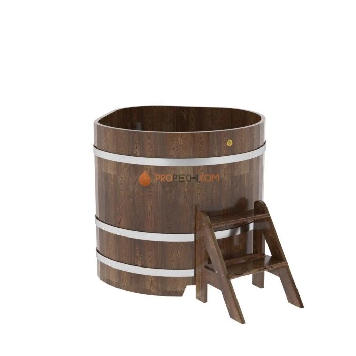 Купель BentWood угловая из сращенных ламелей мореной лиственницы 1,03х1,03