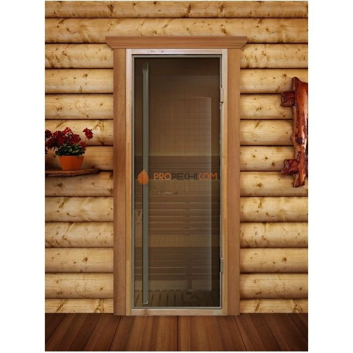 Дверь для бани DoorWood Престиж Flash Royal Бронза, 2000x800 мм