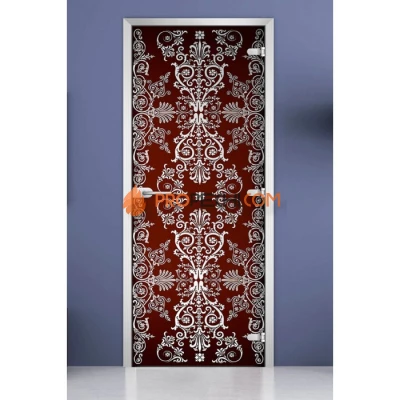 Стеклянная межкомнатная дверь DoorWood с фотопечатью Textures-19, 2000х700 мм