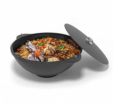 Везувий Казан чугунный 6 л с ручкой и крышкой