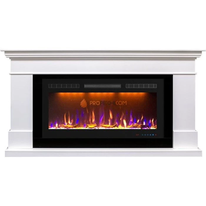 Каминокомплект Royal Flame California - Белый (Высота 850 мм) с очагом Crystal 36 RF