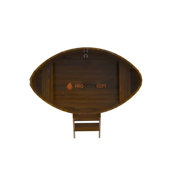 Купель BentWood овальная из мореной лиственницы 1,02х1,68 Рустик