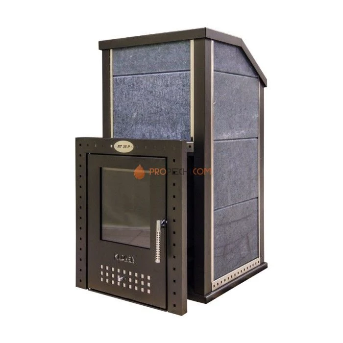 Дровяная печь для бани Klover RT 35-P ( Жадеит 30мм)