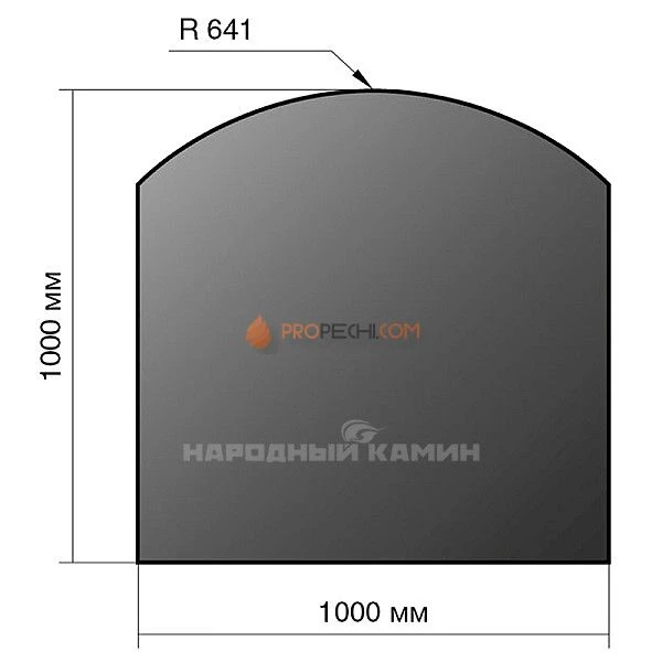 Везувий Лист напольный 1000х1000х2 чёрный
