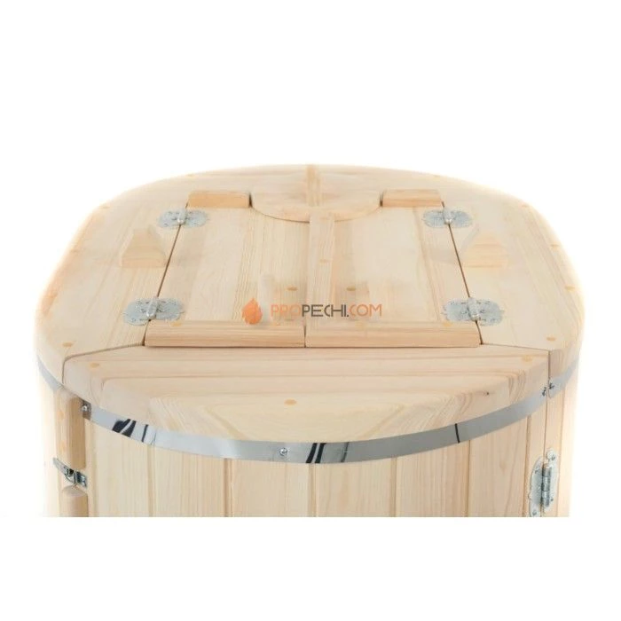 Фитобочка овальная НКЗ STANDARD из кедра, (ШИП-ПАЗ) 130x78x100 см / 25 мм (КРЫШКА/ДНО 4см)