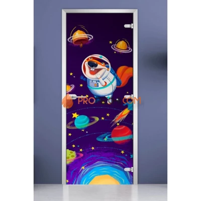 Стеклянная межкомнатная дверь DoorWood с фотопечатью Kids-01, 2000х700 мм