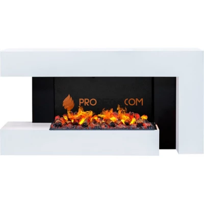 Каминокомплект Dimplex Futuro - Белый с черным с очагом Cassette 1000 (с дровами)