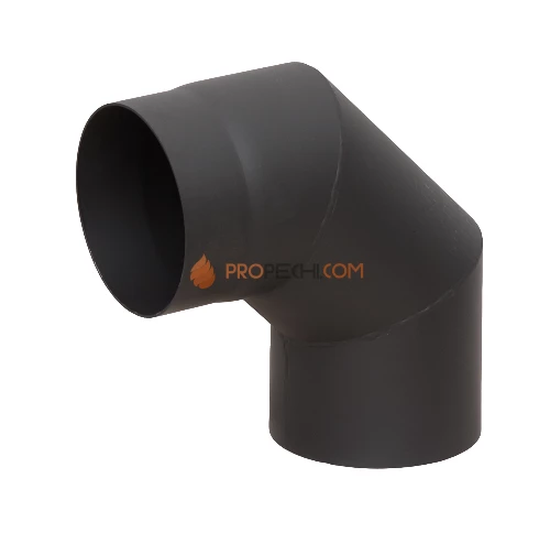 Отвод черный КПД 90* d120 2 мм