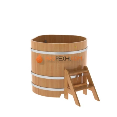 Купель BentWood угловая из натуральной лиственницы 1,03х1,03