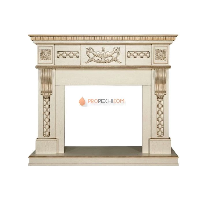 Каминокомплект Royal Flame Corsica - Слоновая кость с патиной с очагом Jupiter FX New