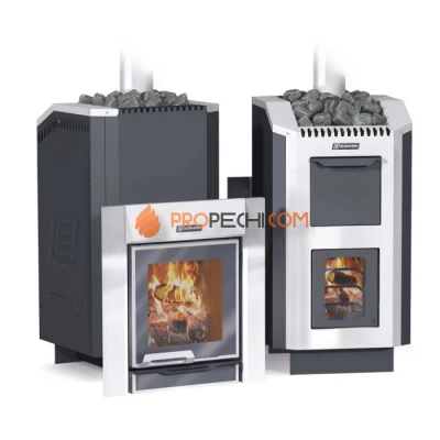 Дровяная печь для бани Ермак 30 Люкс (сталь)