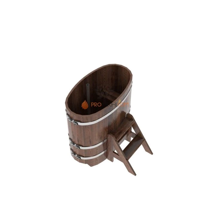 Купель BentWood овальная из мореной лиственницы 0,59х1,06