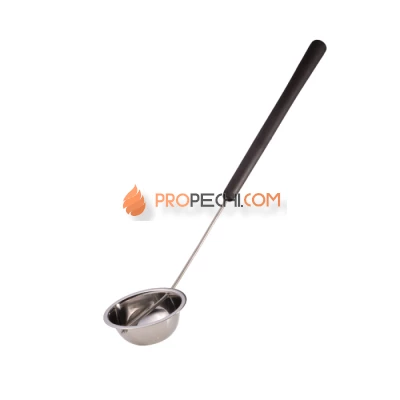 Стальной черпак IKI 85 см, черный кедр