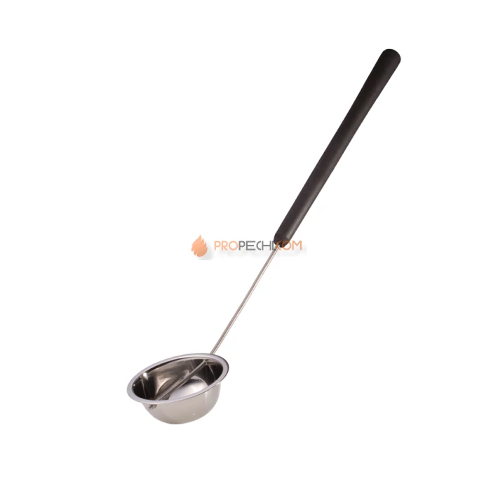 Стальной черпак IKI 65 см, светлый кедр