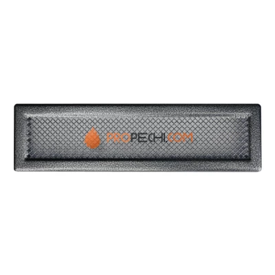 Решетка каминная стальная Серебро 105х425 Tarnavva