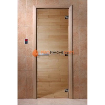 Дверь для бани DoorWood Прозрачная, 2100x800 мм