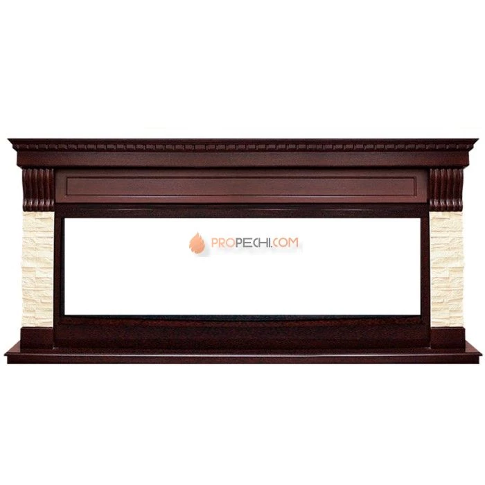 Каминокомплект Royal Flame Denver - Темный дуб / Бежевый с очагом Vision 60 LED