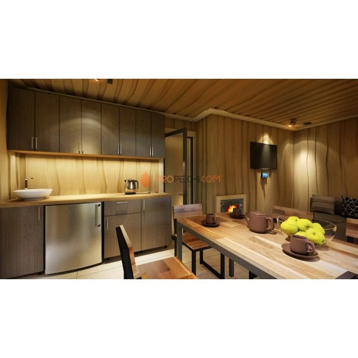 Каркасная двухмодульная баня Woodson 6х5 (утепление 150)