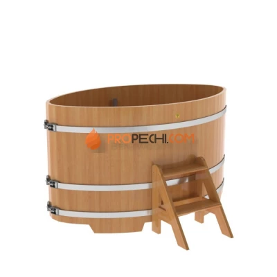Купель BentWood овальная из натуральной лиственницы 1,02х1,68