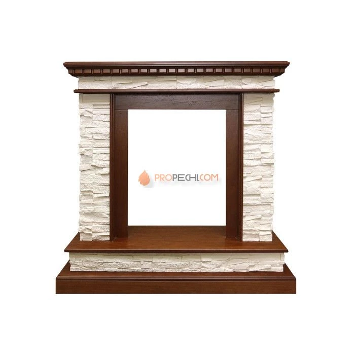 Каминокомплект Royal Flame Calgary - Дуб / Сланец белый с очагом Fobos FX Black