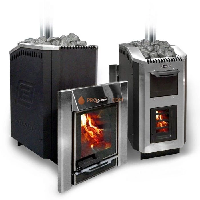 Дровяная печь для бани Ермак 30 Люкс (сталь)