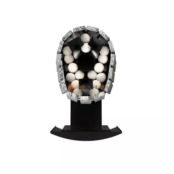 Дровяная банная печь Grill’D Cometa 350 Vega Window Max Stone Pro (Серпентинит)