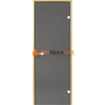 Дверь для бани Harvia STG 7x19 коробка сосна, стекло серое