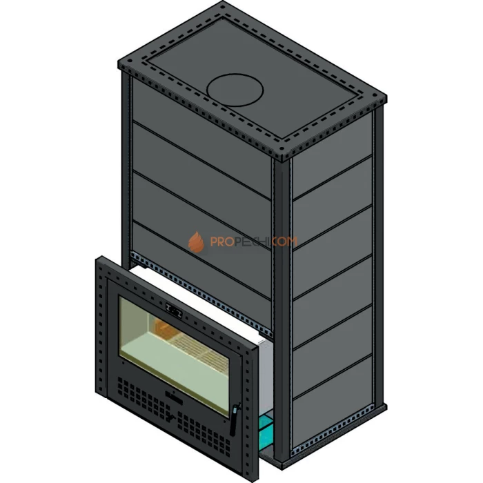 Газовая печь для бани Klover RT 100-RV 310S ( Талькомагнезит Радиатор )