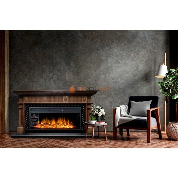 Каминокомплект Royal Flame Carlyle - Орех с черным с очагом Vision 42 LED