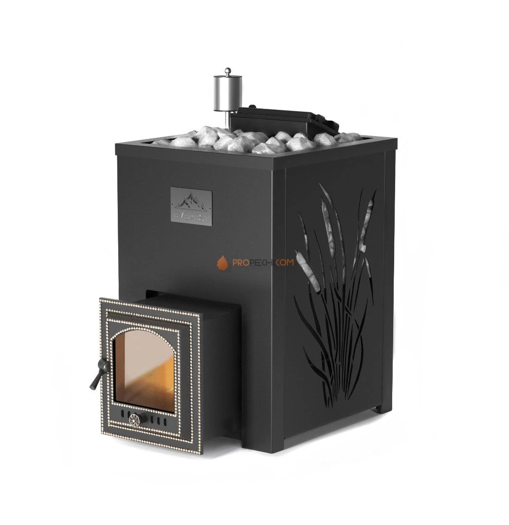 Банная печь Эверест INOX 15 (210) в кожухе "КАМЫШ"