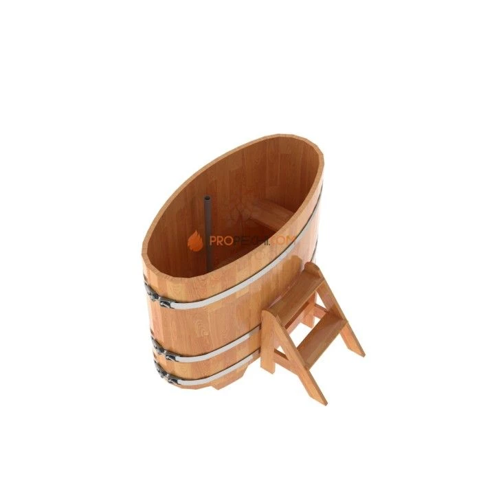 Купель BentWood овальная из сращенных ламелей натуральной лиственницы 0,69х1,31