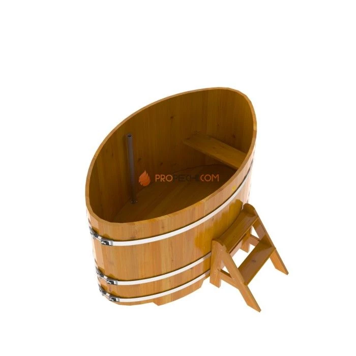 Купель BentWood овальная из натуральной лиственницы 1,02х1,68 Рустик