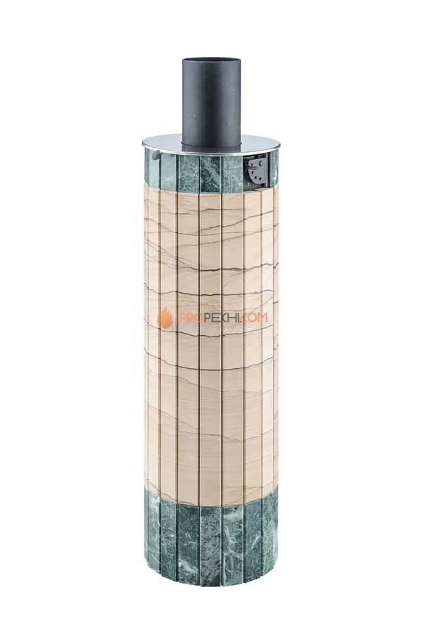 Дымоход-конвектор Ферингер Ламель Окаменевшее дерево перенесенный рисунок + Змеевик