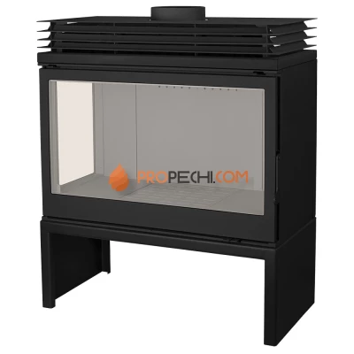 Печь-камин Liseo Castiron LCI 9 GFL Stove, стекло слева