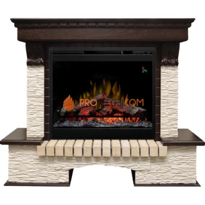 Каминокомплект Dimplex Pierre Luxe угловой - Темный дуб / Сланец мелкий с очагом Symphony 26 inch DF2624L-INT