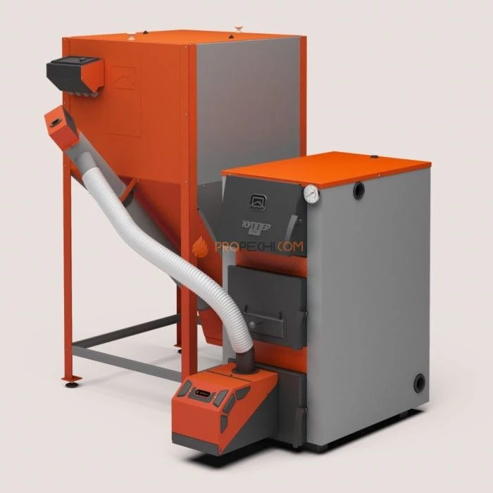 Отопительный котел Теплодар Куппер ПРО 42 с пеллетной факельной горелкой Комфорт 42