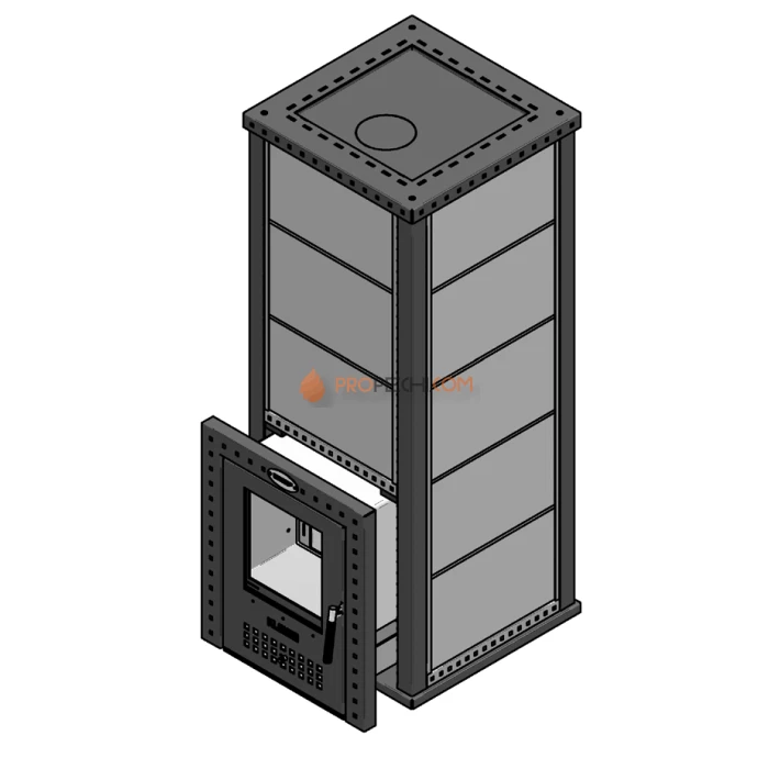 Газовая печь для бани Klover 35-RV 310S ( Серпентинит )