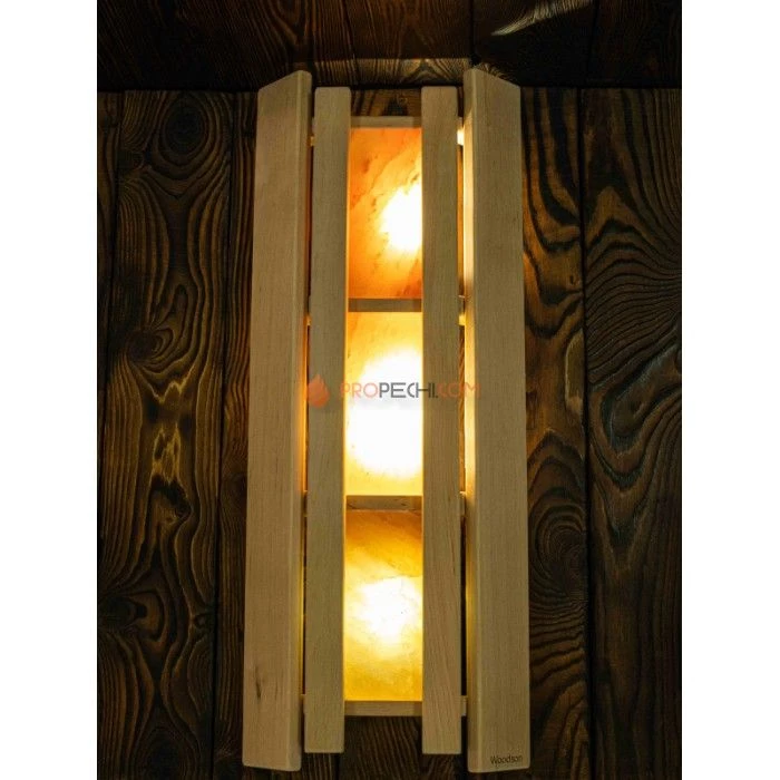 Абажур Woodson с гималайской солью 3 плитки, ольха 770x310