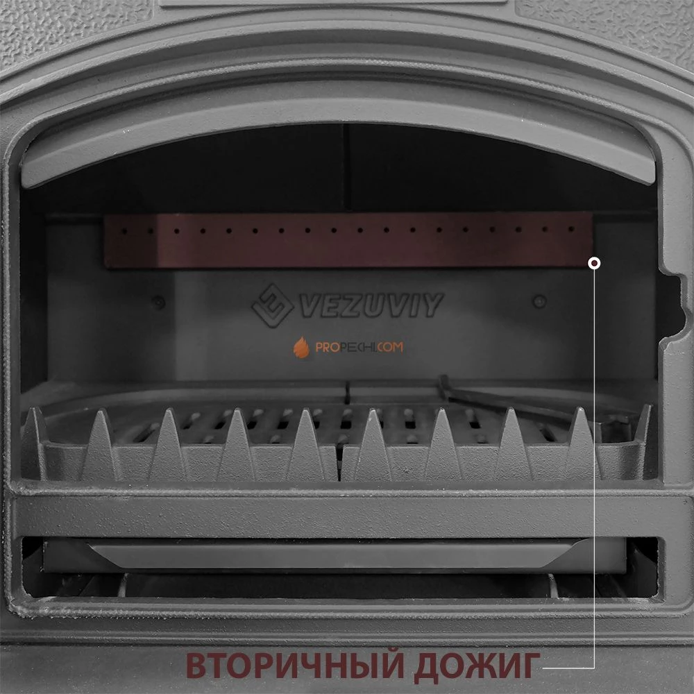 Чугунная печь Везувий KZ-14 "Антрацит"