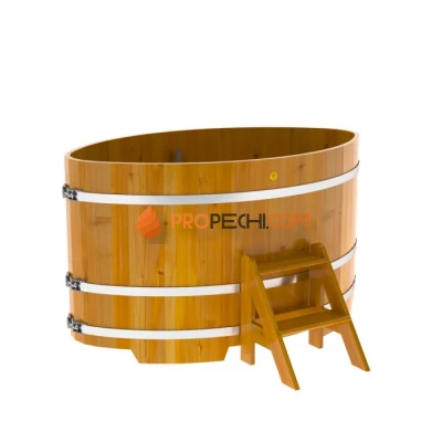 Купель BentWood овальная из натуральной лиственницы 1,08х1,75 Рустик