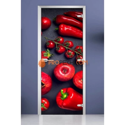 Стеклянная межкомнатная дверь DoorWood с фотопечатью Fruite-13, 2000х700 мм